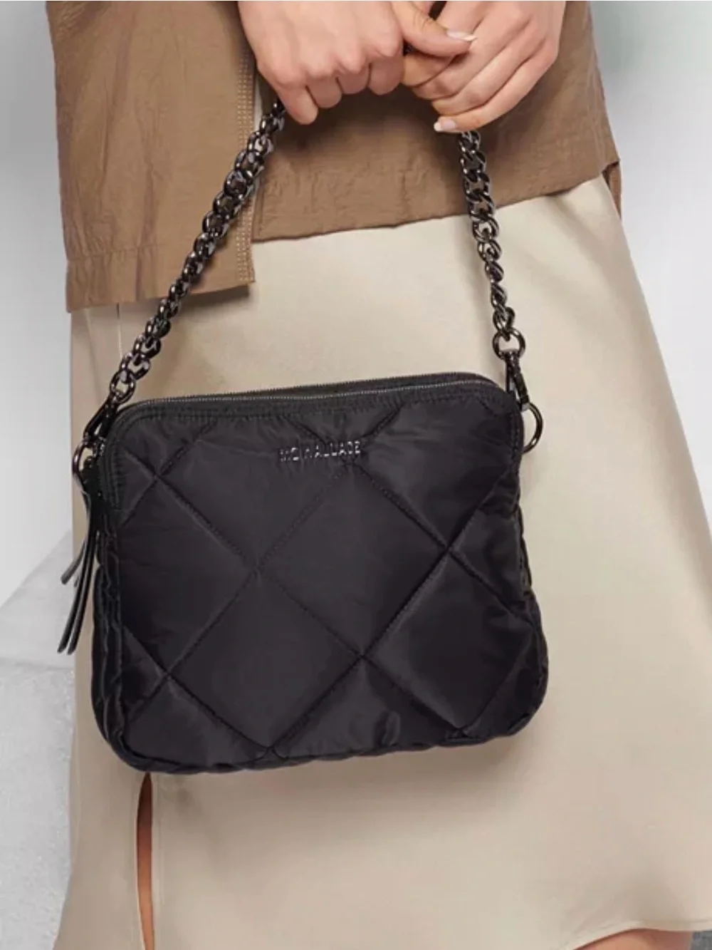 MZ Wallace Madison Crossbody II - Black Quilted Nylon (MINT Condition!)